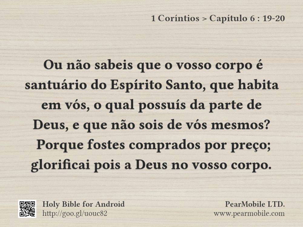 1 Coríntios, Capítulo 6:19-20
